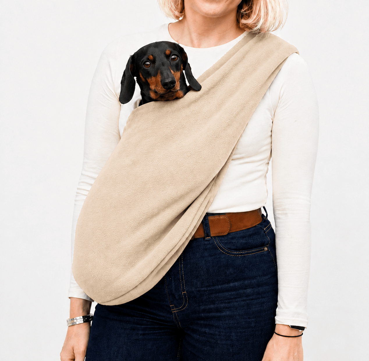 Fleece Dog Sling Carrier - Multiple Sizes, Made to Order - Hugo and Ted