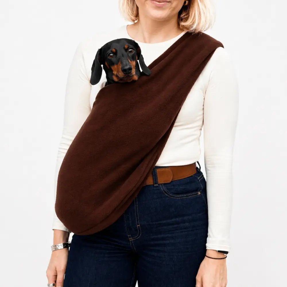 Fleece Dog Sling Carrier - Multiple Sizes, Made to Order - Hugo and Ted