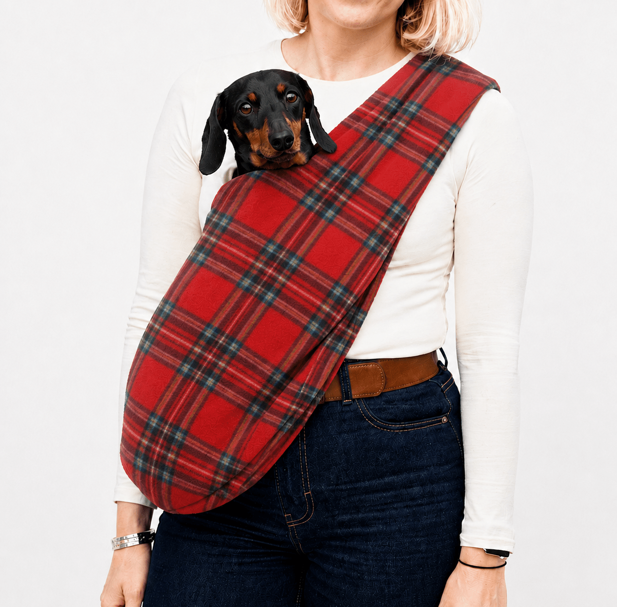 Fleece Dog Sling Carrier - Multiple Sizes, Made to Order - Hugo and Ted