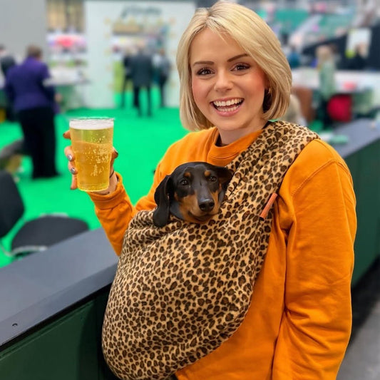 Fleece Dog Sling Carrier - Multiple Sizes, Made to Order - Hugo and Ted