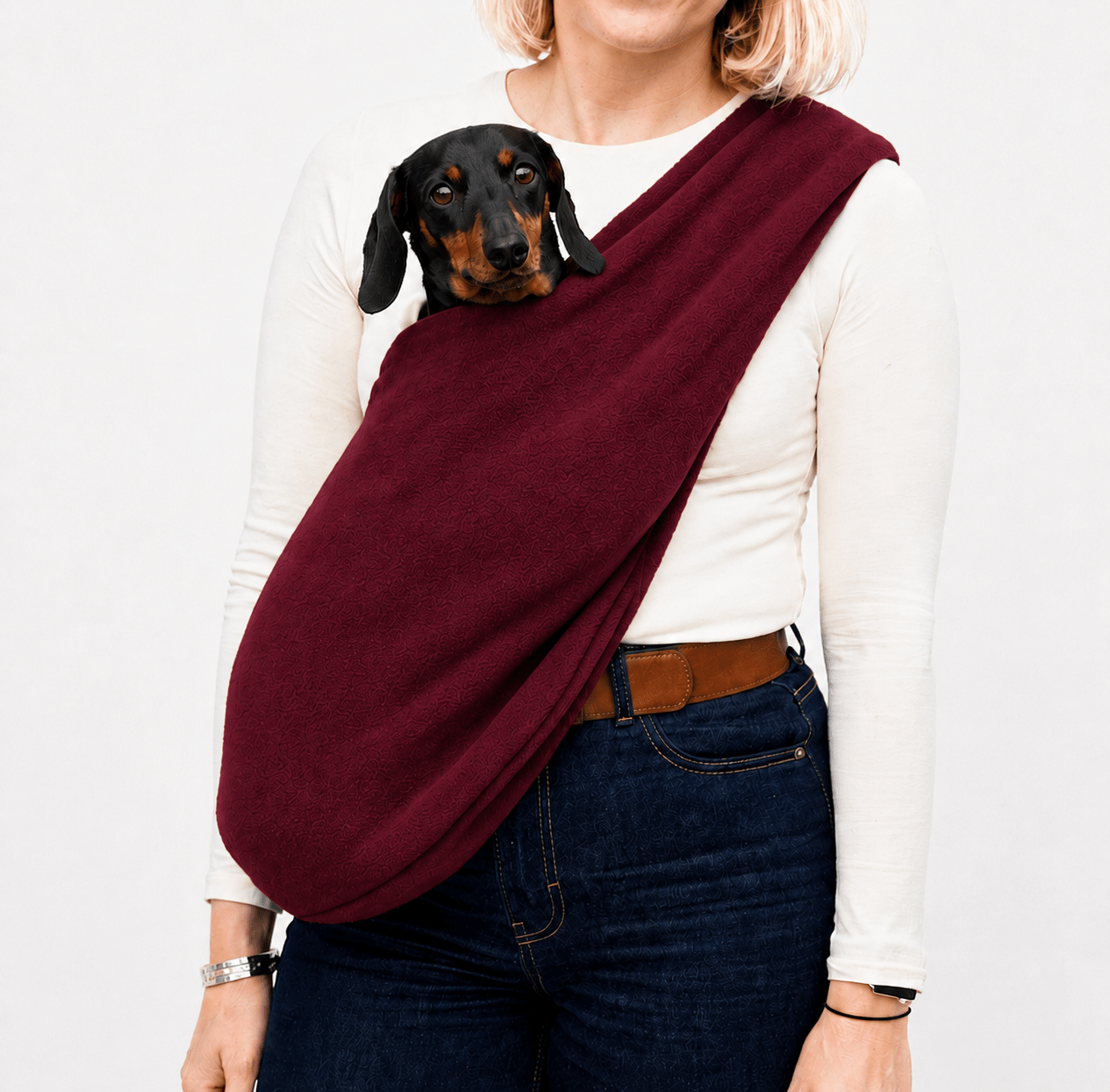 Fleece Dog Sling Carrier - Multiple Sizes, Made to Order - Hugo and Ted