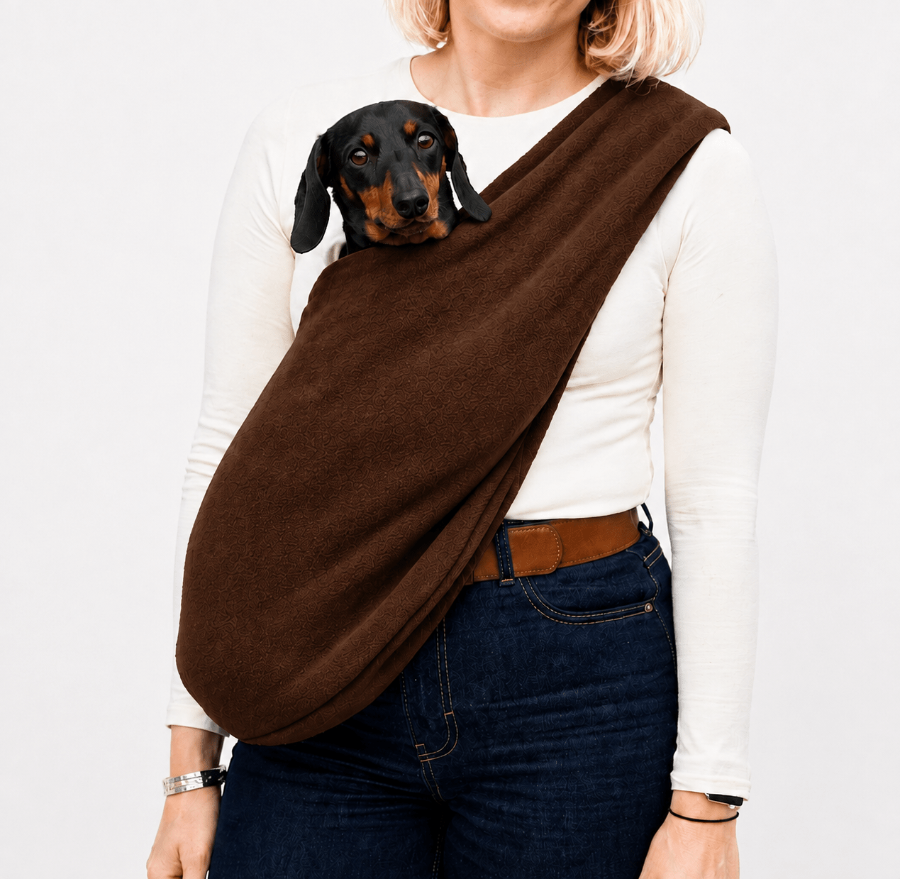 Fleece Dog Sling Carrier - Multiple Sizes, Made to Order - Hugo and Ted