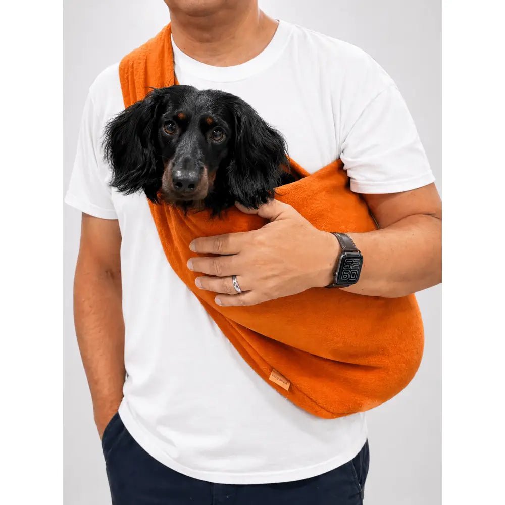 Fleece Dog Sling Carrier - Multiple Sizes, Made to Order - Hugo and Ted