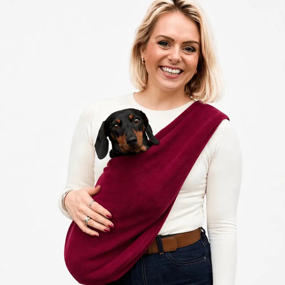 Fleece Dog Sling Carrier - Multiple Sizes, Made to Order - Hugo and Ted