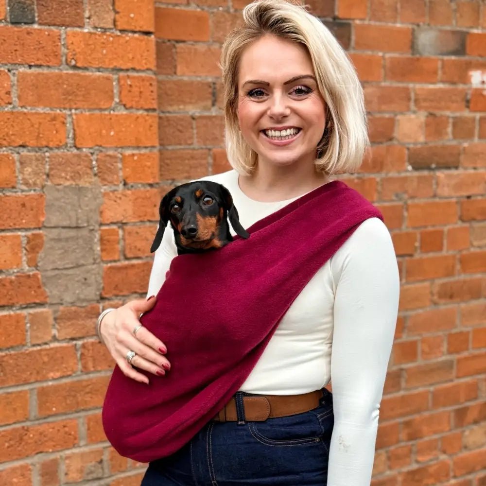Fleece Dog Sling Carrier - Multiple Sizes, Made to Order - Hugo and Ted