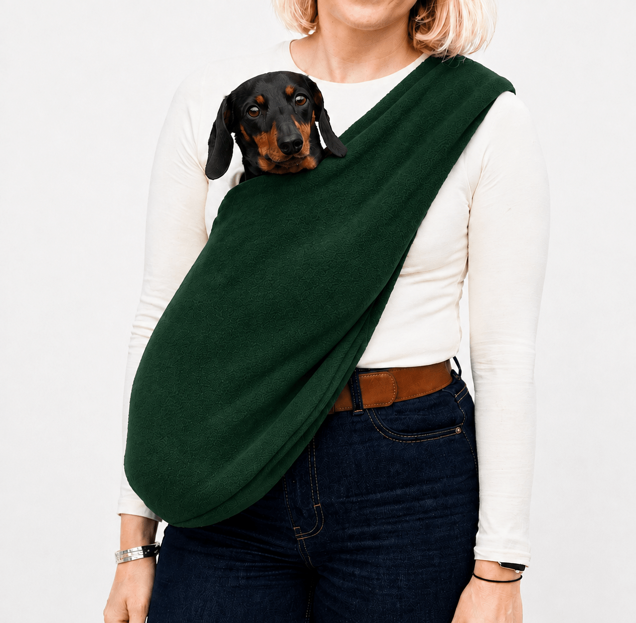 Fleece Dog Sling Carrier - Multiple Sizes, Made to Order - Hugo and Ted