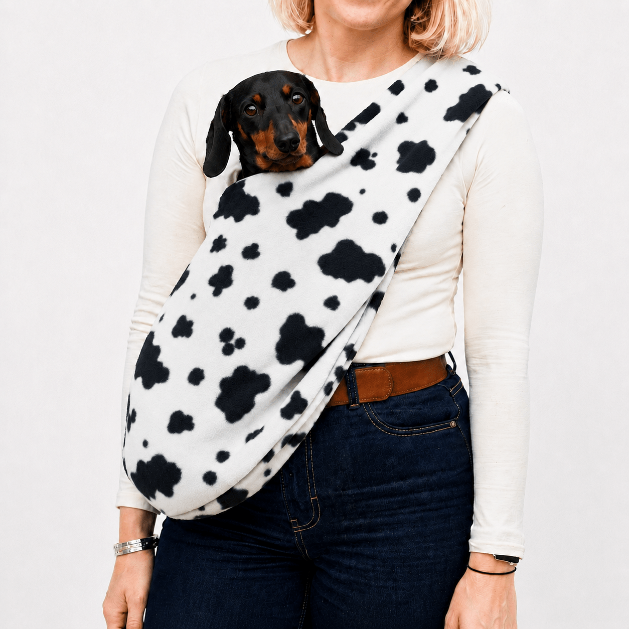 Fleece Dog Sling Carrier - Multiple Sizes, Made to Order - Hugo and Ted