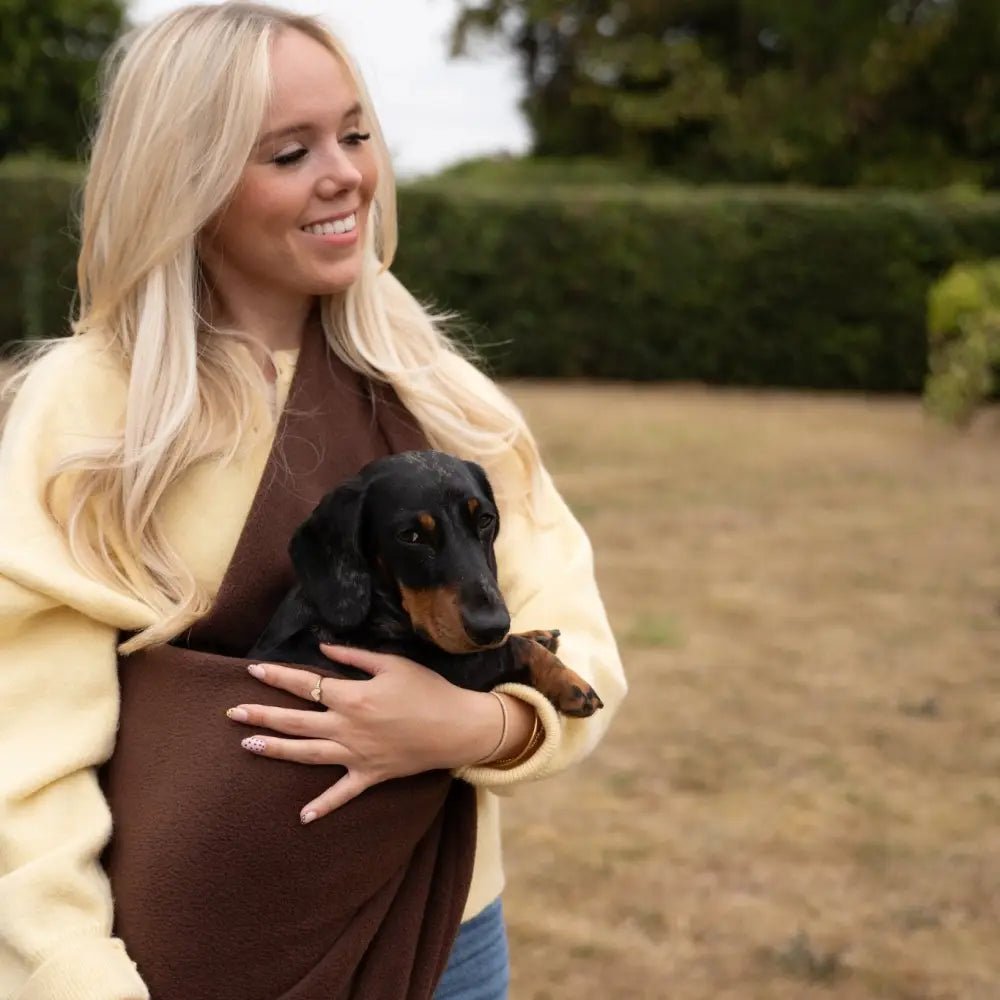 Fleece Dog Sling Carrier - Multiple Sizes, Made to Order - Hugo and Ted