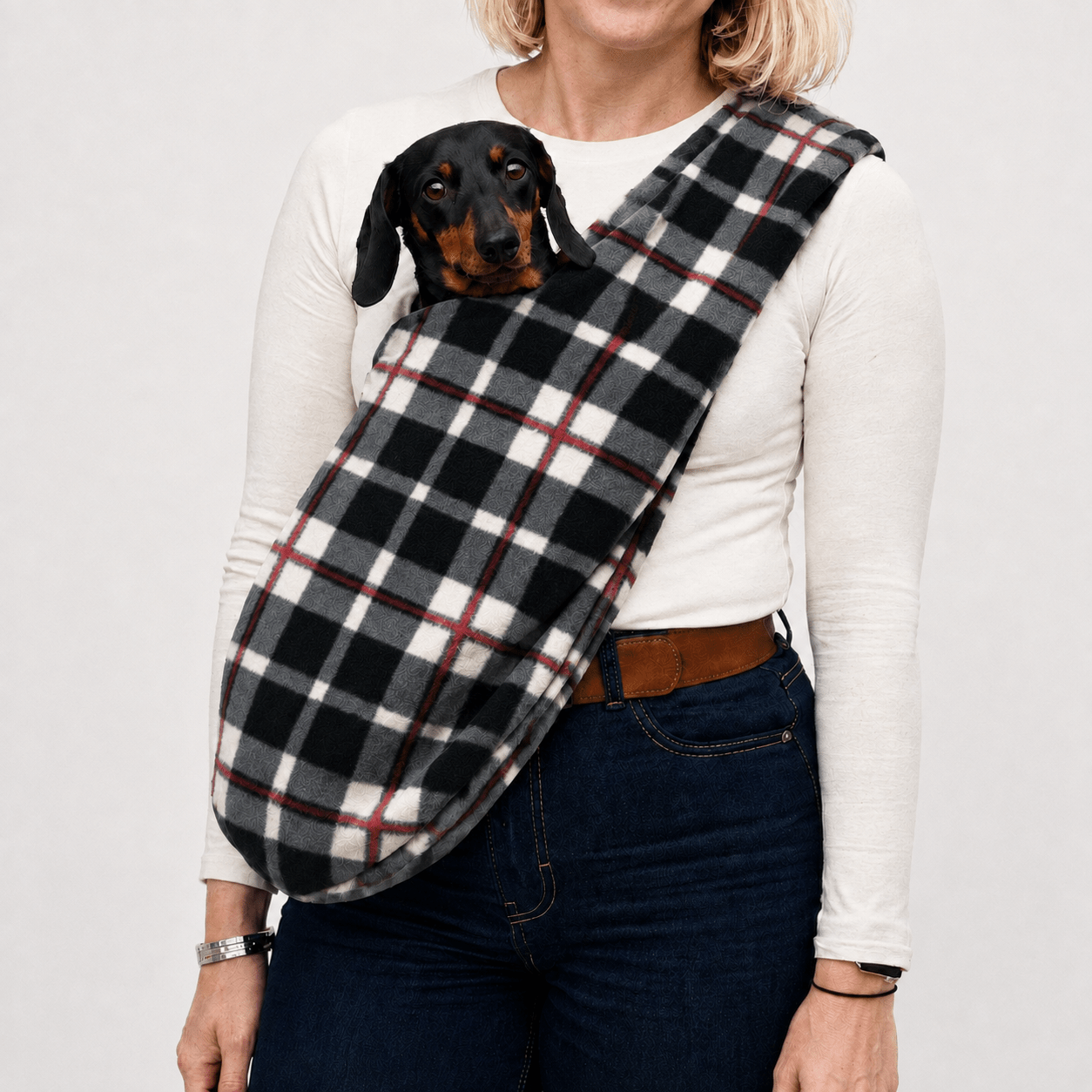 Fleece Dog Sling Carrier - Multiple Sizes, Made to Order - Hugo and Ted