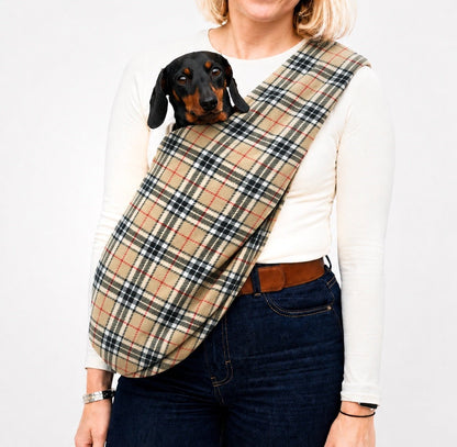 Fleece Dog Sling Carrier - Multiple Sizes, Made to Order - Hugo and Ted
