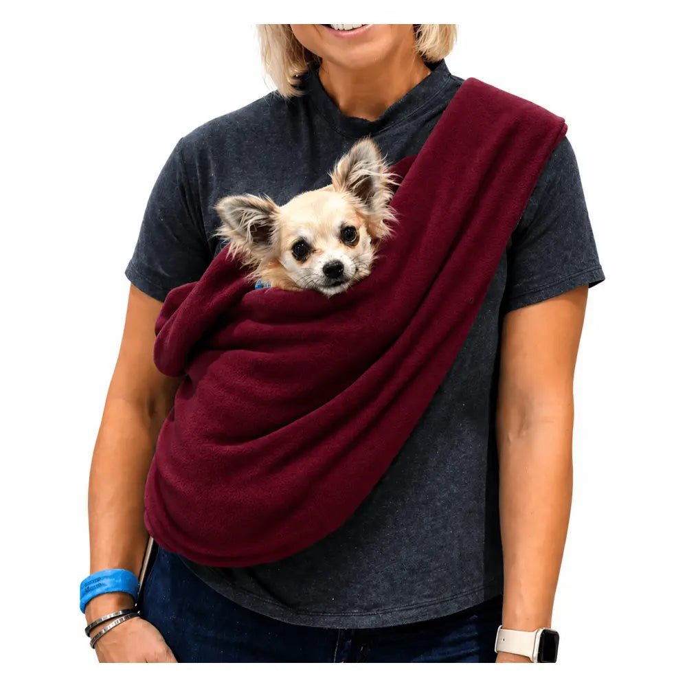 Fleece Dog Sling Carrier - Multiple Sizes, Made to Order - Hugo and Ted