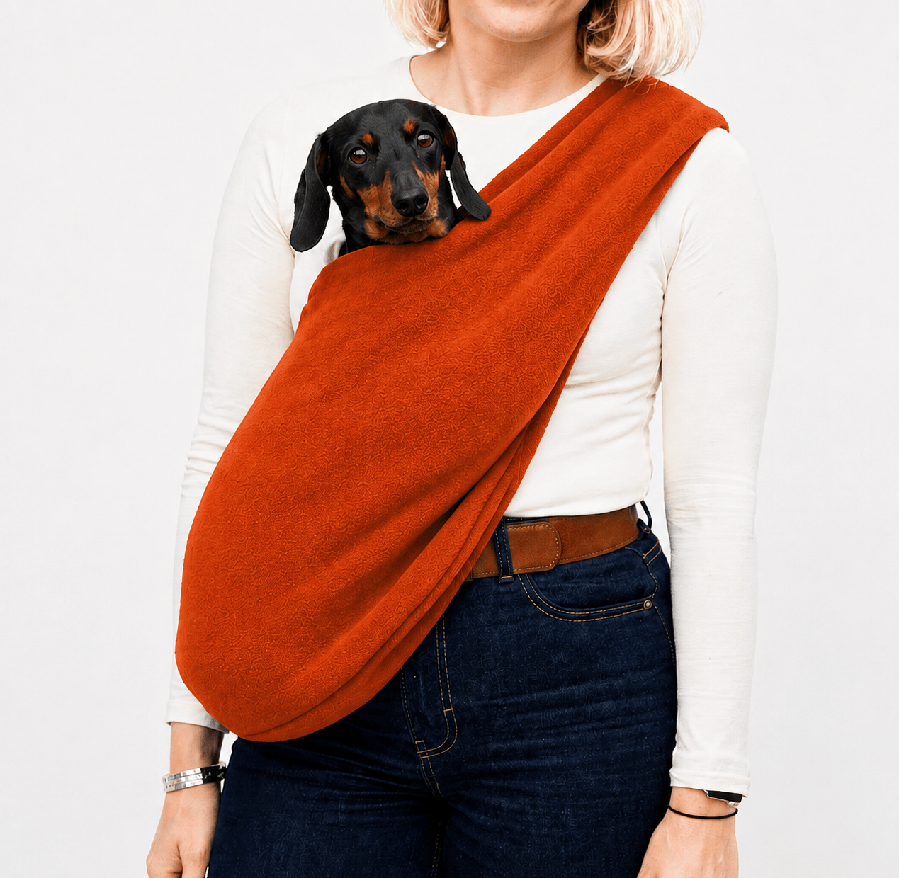 Fleece Dog Sling Carrier - Multiple Sizes, Made to Order - Hugo and Ted