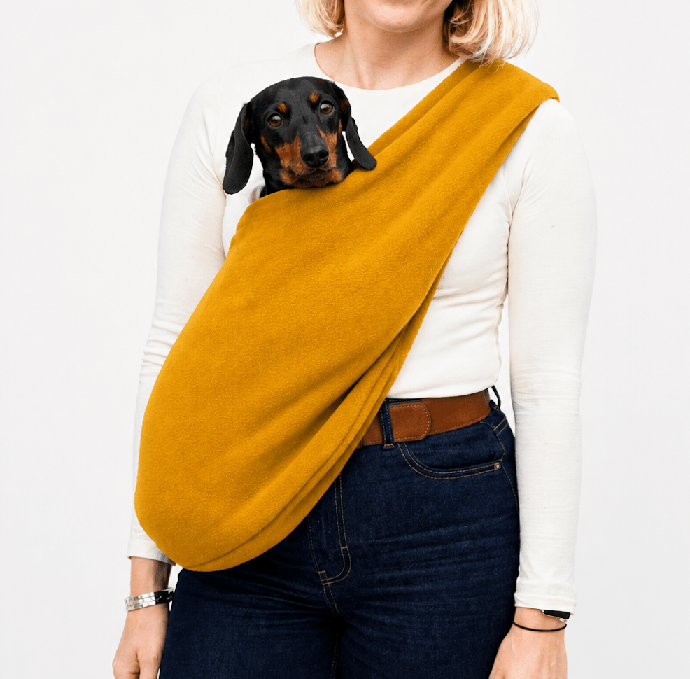 Fleece Dog Sling Carrier - Multiple Sizes, Made to Order - Hugo and Ted