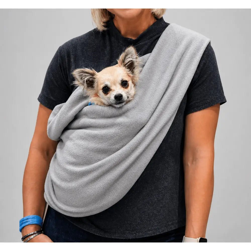 Fleece Dog Sling Carrier - Multiple Sizes, Made to Order - Hugo and Ted