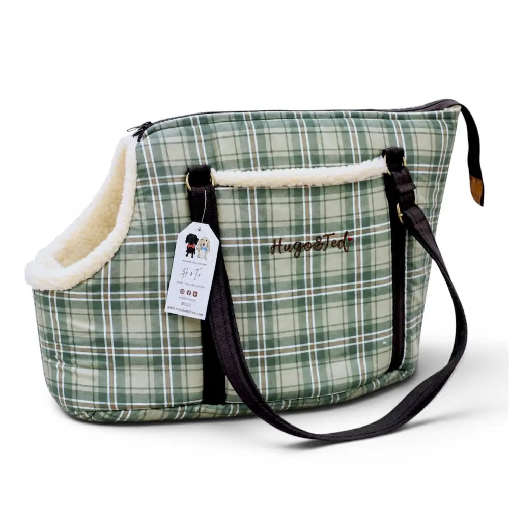 Heritage Collection Waterproof Dog Carrier Bag - Converts to Travel Bed | Hugo and Ted - Hugo and Ted
