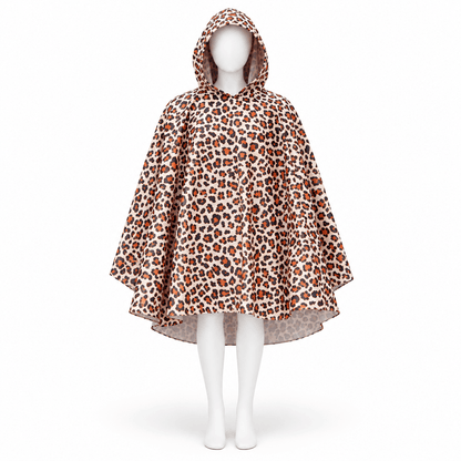 Hooman Lenny Leopard Waterproof Rainfleece Poncho - Hugo and Ted