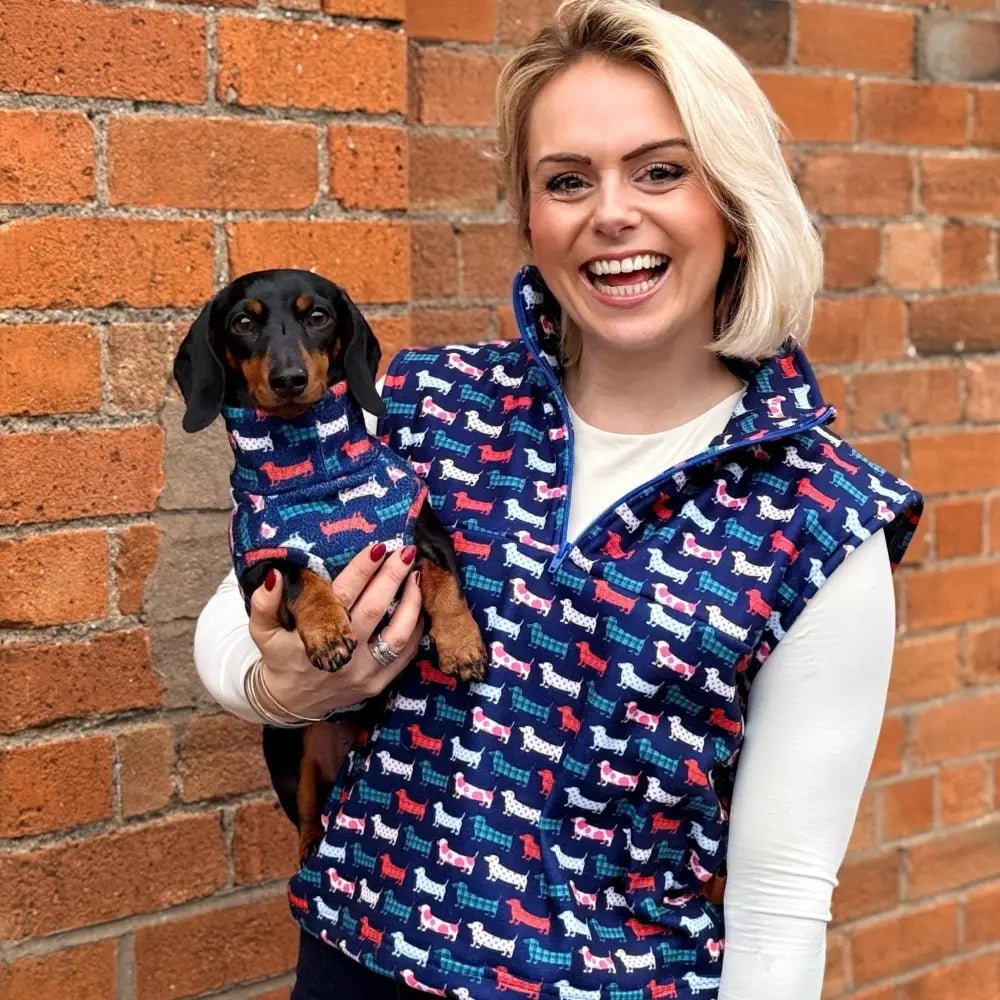 Hugo and Ted Print Hooman 1/4 Zip Body Warmers - Hugo and Ted