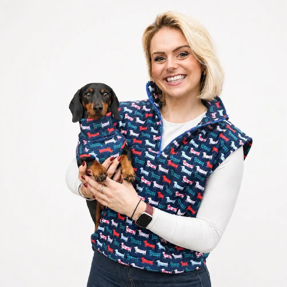 Hugo and Ted Print Hooman 1/4 Zip Body Warmers - Hugo and Ted