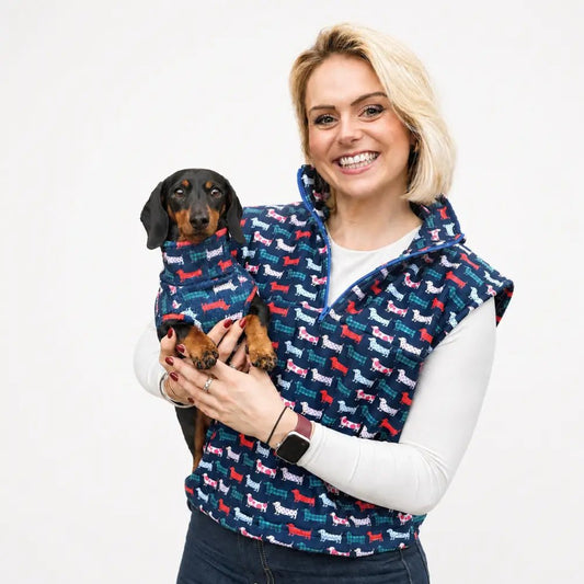 Hugo and Ted Print Hooman 1/4 Zip Body Warmers - Hugo and Ted