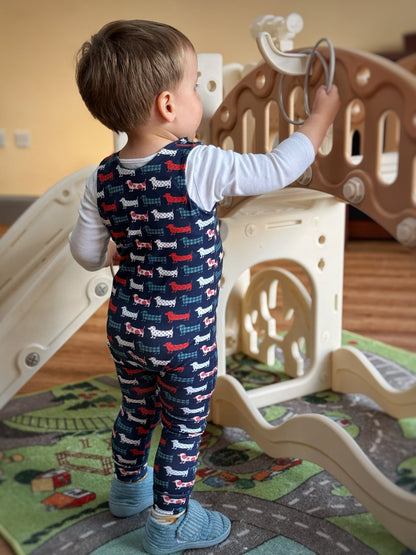 Hugo and Ted Print Mini Dungarees - Hugo and Ted