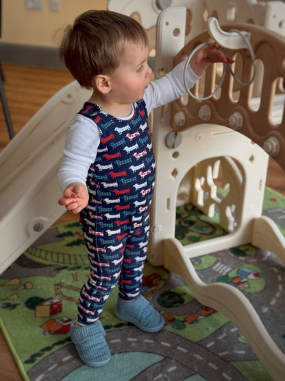 Hugo and Ted Print Mini Dungarees - Hugo and Ted