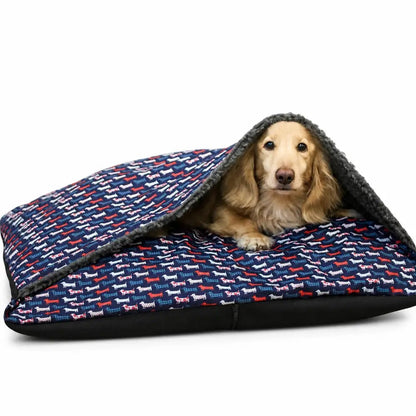 Hugo and Ted Print Personalised Waterproof Dog Den Bed - Canopy, Made to Order - Hugo and Ted
