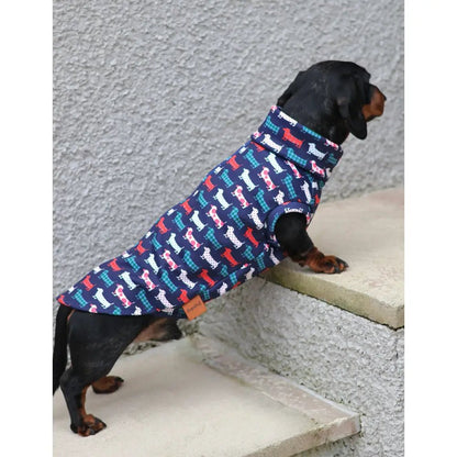 Hugo and Ted Print Rainfleece Dog Coat - Made to Measure - Hugo and Ted