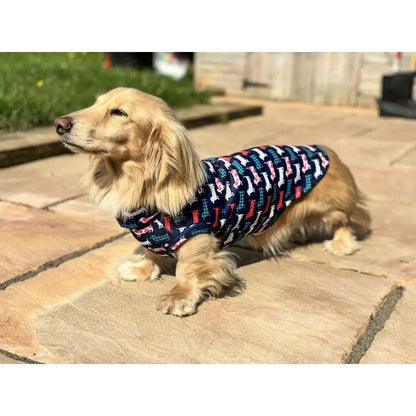 Hugo and Ted Print Rainfleece Dog Coat - Made to Measure - Hugo and Ted