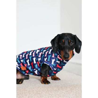 Hugo and Ted Print Rainfleece Dog Coat - Made to Measure - Hugo and Ted