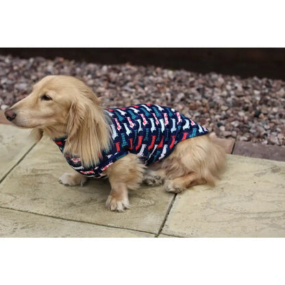 Hugo and Ted Print Rainfleece Dog Coat - Made to Measure - Hugo and Ted