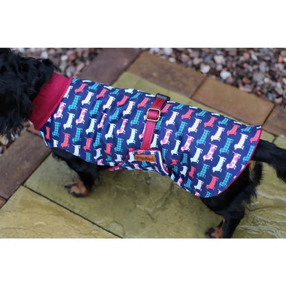 Hugo and Ted Print Ultimate Walkies Waterproof Dog Coat - Made to Measure - Hugo and Ted