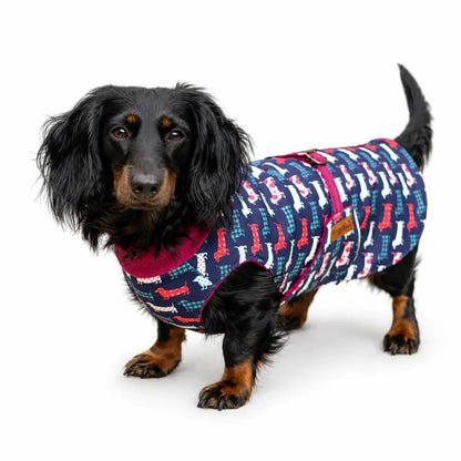 Hugo and Ted Print Ultimate Walkies Waterproof Dog Coat - Made to Measure - Hugo and Ted