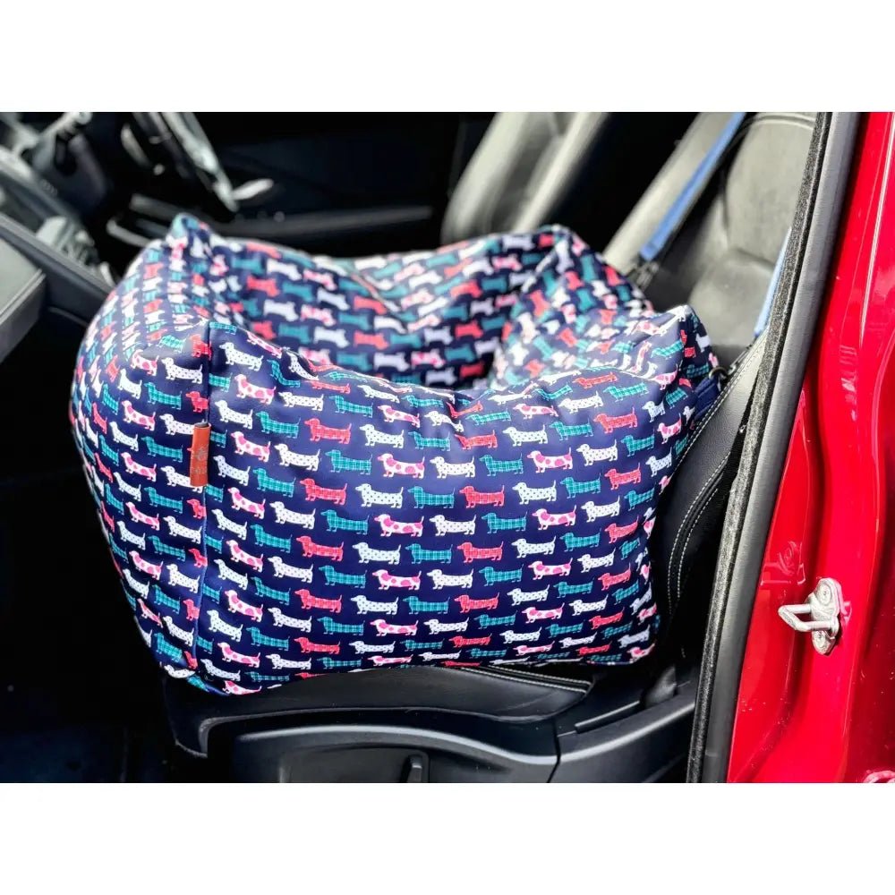 Hugo and Ted Print Waterproof Car Bed - 3 Sizes - Hugo and Ted