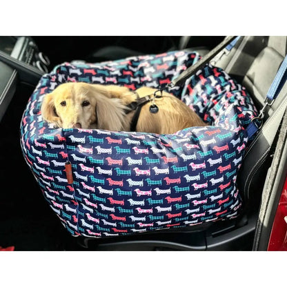 Hugo and Ted Print Waterproof Car Bed - 3 Sizes - Hugo and Ted