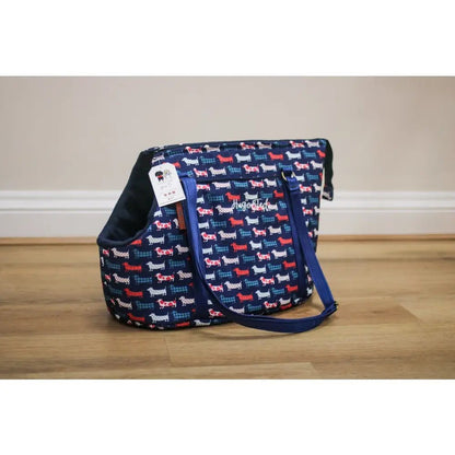 Hugo and Ted Print Waterproof Dog Carrier Bag - Converts to Travel Bed - Hugo and Ted