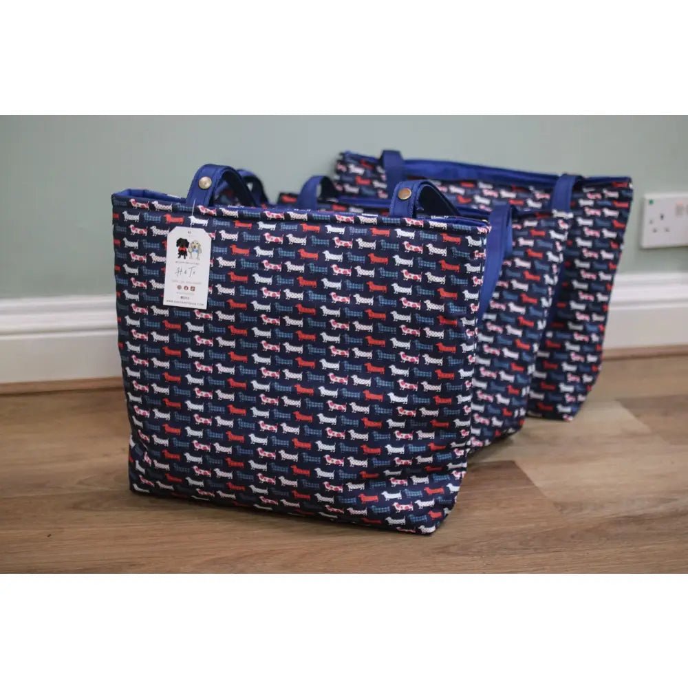 Hugo and Ted Print Waterproof Dog Walking Tote Bag - No Zip - Hugo and Ted