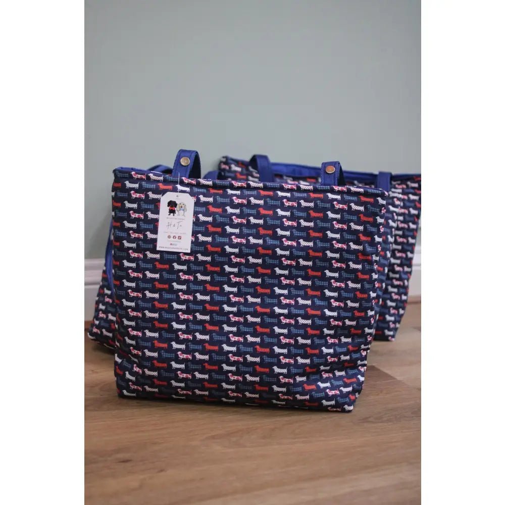 Hugo and Ted Print Waterproof Dog Walking Tote Bag - No Zip - Hugo and Ted