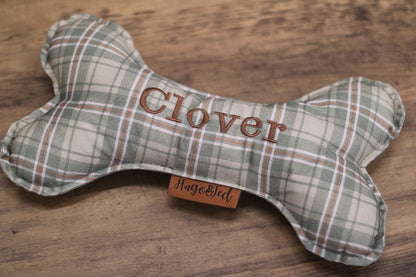 Heritage Collection personalised wonky bone dog toy - Hugo and Ted