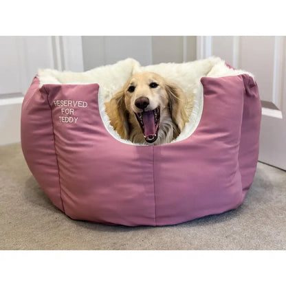 Large Personalised Waterproof Rainfleece Fortress Dog Bed - Removable Covers, Machine Washable - Hugo and Ted