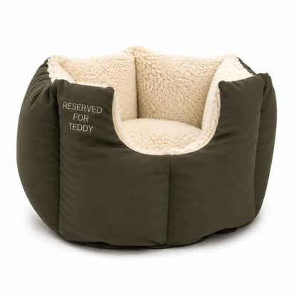 Large Personalised Waterproof Rainfleece Fortress Dog Bed - Removable Covers, Machine Washable - Hugo and Ted