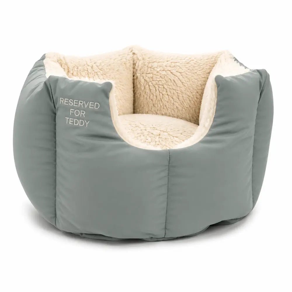 Large Personalised Waterproof Rainfleece Fortress Dog Bed - Removable Covers, Machine Washable - Hugo and Ted