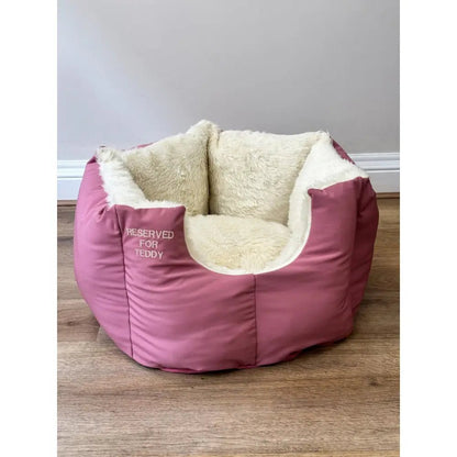 Large Personalised Waterproof Rainfleece Fortress Dog Bed - Removable Covers, Machine Washable - Hugo and Ted