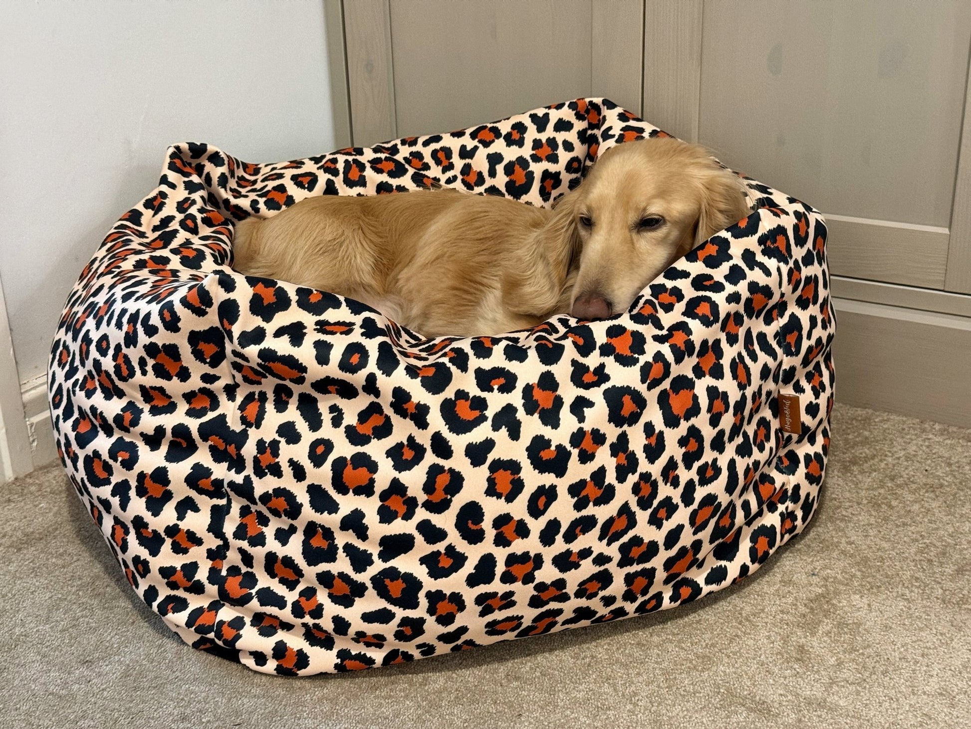 Lenny Leopard Print Box Bed - Hugo and Ted