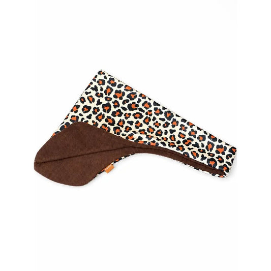 Lenny Leopard Print Fleece Dog Sling Carrier - Multiple Sizes, Made to Order - Hugo and Ted