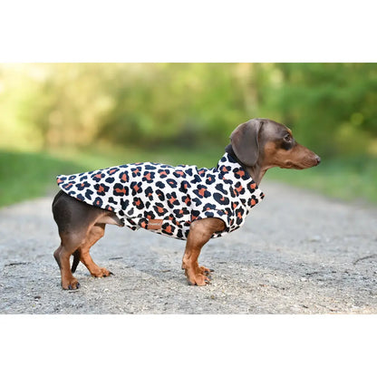 Lenny Leopard Print Rainfleece Dog Coat - Made to Measure - Hugo and Ted