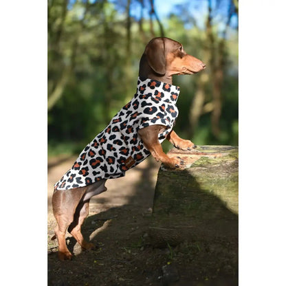 Lenny Leopard Print Rainfleece Dog Coat - Made to Measure - Hugo and Ted