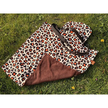Lenny Leopard Print Waterproof Dog Walkies Mat - 2 Sizes - Hugo and Ted