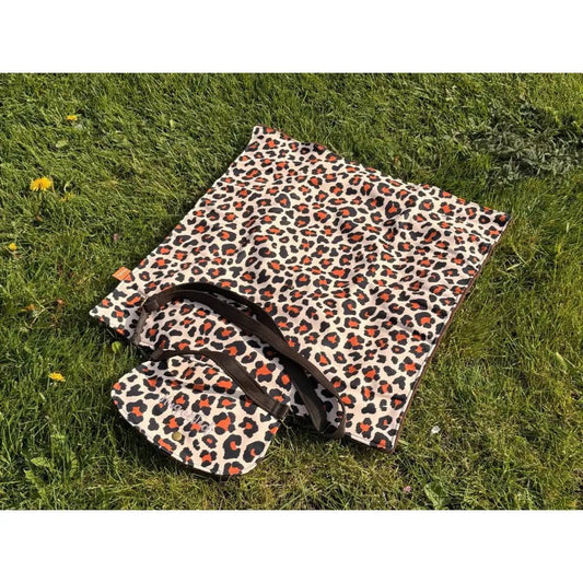 Lenny Leopard Print Waterproof Dog Walkies Mat - 2 Sizes - Hugo and Ted