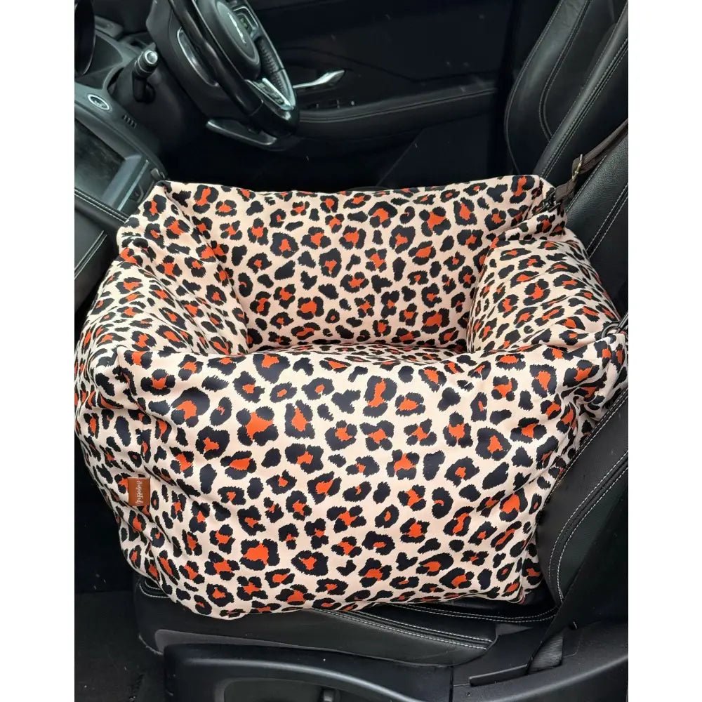 Leopard Print Waterproof Dog Car Seat Bed - 3 Sizes - Hugo and Ted