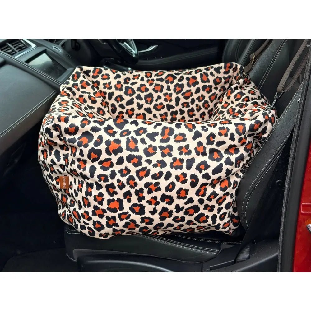 Leopard Print Waterproof Dog Car Seat Bed - 3 Sizes - Hugo and Ted